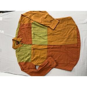 Vintage 90s Colorblock Button Up Long Sleeve Shah Safari - M